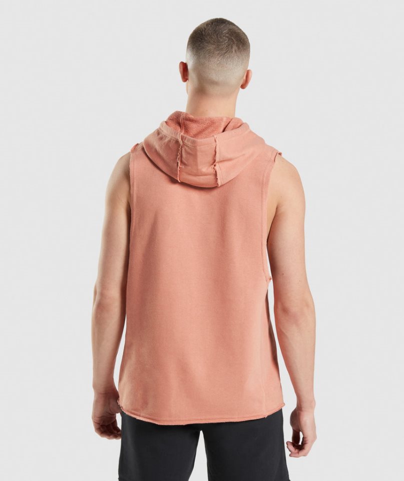 Men's Gymshark Legacy Drop Arm Hoodie Pink | CA A7638D